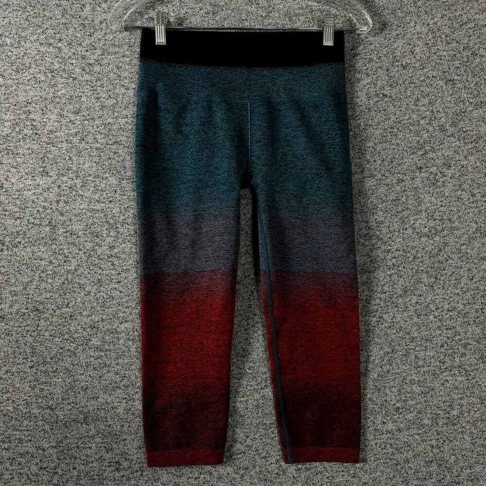 Athleta Women's Size Small Nylon Ombre Printed Relay Capri Activewear Pants